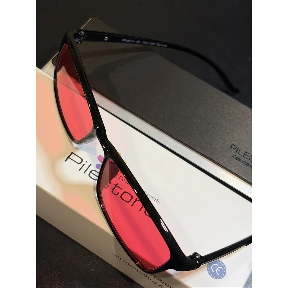 Pilestone Color Blind Glasses GM-2 Lens D Non-Prescription Red Lenses NEW Protan
